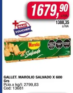 Maxiconsumo GALLET. MAROLIO SALVADO X 600 Grs oferta