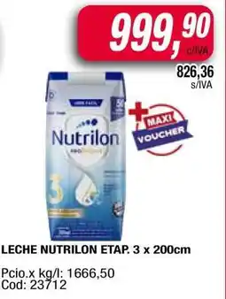 Maxiconsumo LECHE NUTRILON ETAP. 3 x 200cm oferta