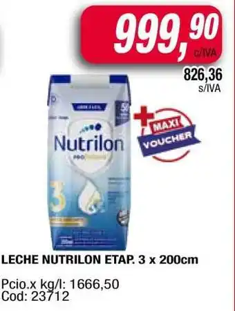 Maxiconsumo LECHE NUTRILON ETAP. 3 x 200cm oferta