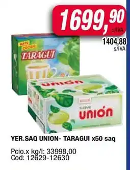 Maxiconsumo YER.SAQ UNION-TARAGUI x50 saq oferta