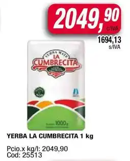 Maxiconsumo YERBA LA CUMBRECITA 1 kg oferta