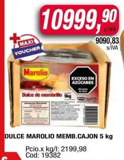 Maxiconsumo DULCE MAROLIO MEMB.CAJON 5 kg oferta