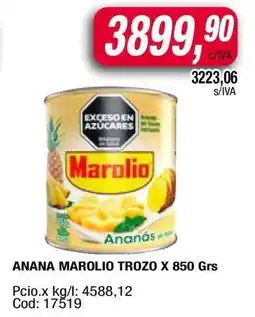 Maxiconsumo ANANA MAROLIO TROZO X 850 Grs oferta