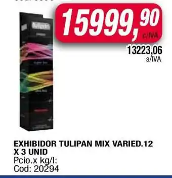 Maxiconsumo EXHIBIDOR TULIPAN MIX VARIED. 12 X 3 UNID oferta