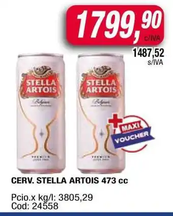 Maxiconsumo CERV. STELLA ARTOIS 473 cc oferta