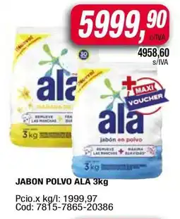 Maxiconsumo JABON POLVO ALA 3kg oferta