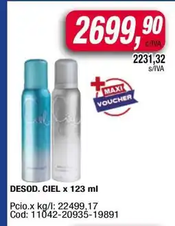 Maxiconsumo DESOD. CIEL x 123 ml oferta