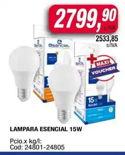 Maxiconsumo LAMPARA ESENCIAL 15W oferta