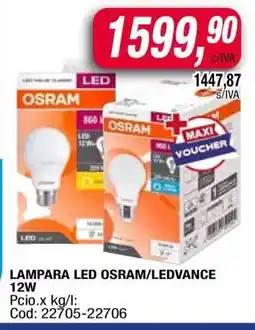 Maxiconsumo LAMPARA LED OSRAM/LEDVANCE 12W oferta