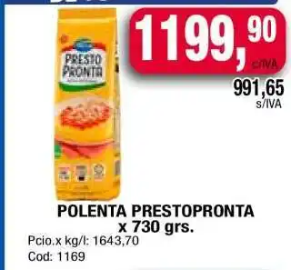 Maxiconsumo POLENTA PRESTOPRONTA x 730 grs oferta