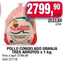 Maxiconsumo POLLO CONGELADO GRANJA TRES ARROYOS x 1 kg oferta