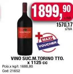 Maxiconsumo VINO SUC.M.TORINO TTO oferta