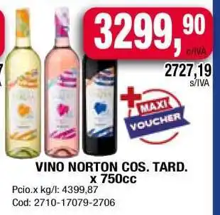 Maxiconsumo VINO NORTON COS. TARD. x 750cc oferta