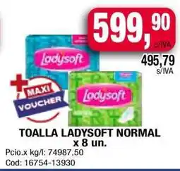 Maxiconsumo TOALLA LADYSOFT NORMAL x 8 un oferta