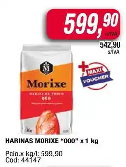 Maxiconsumo HARINAS MORIXE “000” x 1 kg oferta