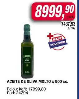 Maxiconsumo ACEITE DE OLIVA MOLTO x 500 cc oferta