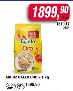 Maxiconsumo ARROZ GALLO ORO x 1 kg oferta
