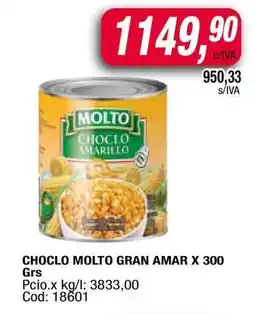 Maxiconsumo CHOCL0 MOLTO GRAN AMAR X 300 Grs oferta