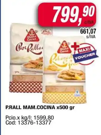 Maxiconsumo P.RALL MAM.COCINA x500 gr oferta