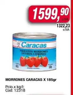 Maxiconsumo MORRONES CARACAS X 185gr oferta