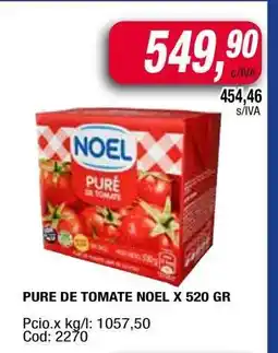 Maxiconsumo PURE DE TOMATE NOEL X 520 GR oferta