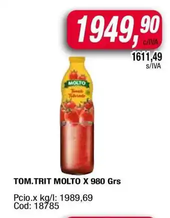 Maxiconsumo TOM.TRIT MOLTO X 980 Grs oferta