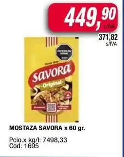 Maxiconsumo MOSTAZA SAVORA x 60 gr oferta