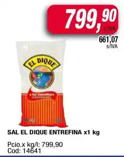 Maxiconsumo SAL EL DIQUE ENTREFINA x1 kg oferta