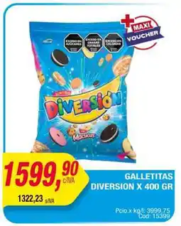 Maxiconsumo Galletitas Diversion x 400 gr oferta