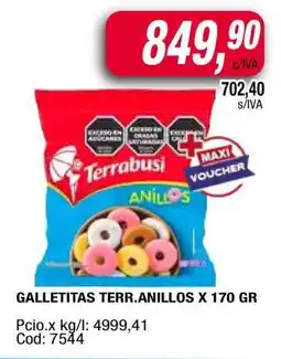 Maxiconsumo GALLETITAS TERR.ANILLOS X 170 GR oferta
