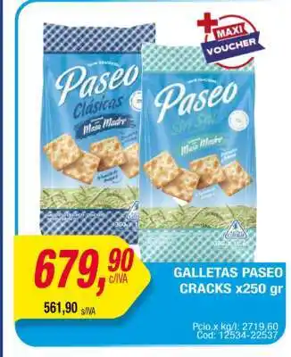 Maxiconsumo Galletas Paseo Cracks x250 gr oferta