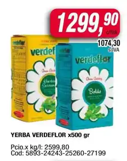 Maxiconsumo YERBA VERDEFLOR x500 gr oferta