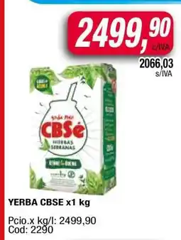 Maxiconsumo YERBA CBSE x1 kg oferta