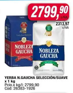 Maxiconsumo YERBA N.GAUCHA SELECCIÓN/SUAVE oferta