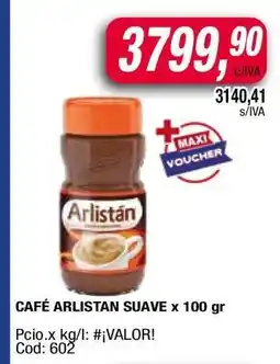 Maxiconsumo CAFÉ ARLISTAN SUAVE x 100 gr oferta