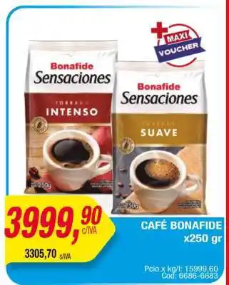 Maxiconsumo CAFÉ BONAFIDE x250 gr oferta