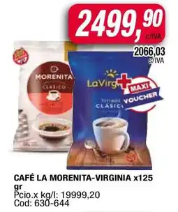 Maxiconsumo CAFÉ LA MORENITA-VIRGINIA x125 gr oferta