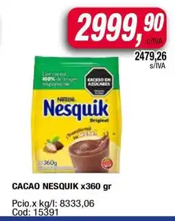 Maxiconsumo CACAO NESQUIK x360 gr oferta