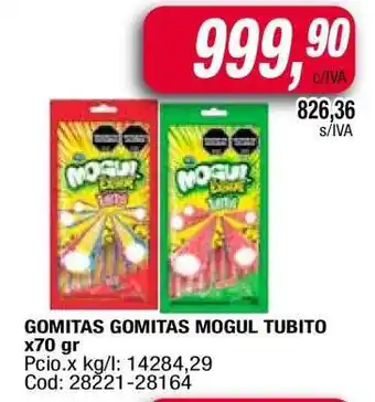 Maxiconsumo GOMITAS GOMITAS MOGUL TUBITO oferta