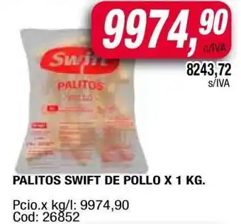 Maxiconsumo PALITOS SWIFT DE POLLO X 1 KG oferta