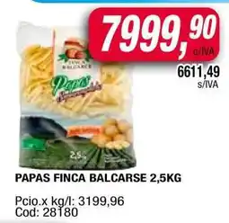 Maxiconsumo Papas Finca Balcarse 2,5KG oferta