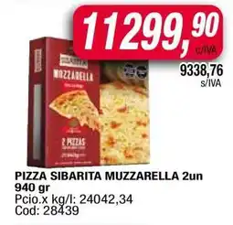 Maxiconsumo PIZZA SIBARITA MUZZARELLA 2un 940 gr oferta