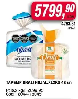 Maxiconsumo TAP.EMP ORALI HOJAL.XL2KG 48 un oferta