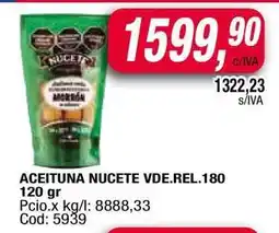Maxiconsumo ACEITUNA NUCETE VDE.REL.180 oferta
