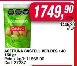 Maxiconsumo ACEITUNA CASTELL VER.DES 140 oferta