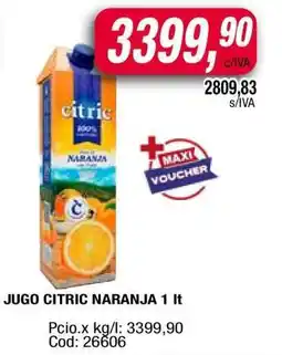 Maxiconsumo JUGO CITRIC NARANJA 1 lt oferta