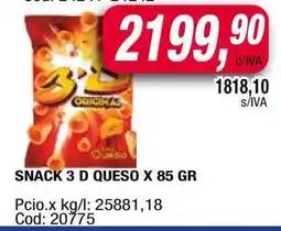 Maxiconsumo SNACK 3 D QUESO X 85 GR oferta