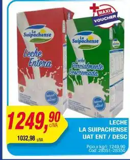 Maxiconsumo Leche La Suipachense UAT ENT / DESC oferta