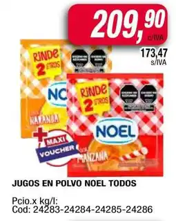Maxiconsumo JUGOS EN POLVO NOEL TODOS oferta