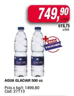 Maxiconsumo AGUA GLACIAR 500 cc oferta